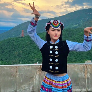 麻麻不怕辣同款傈僳族帽子 私人高端定制 民族服饰批发正品