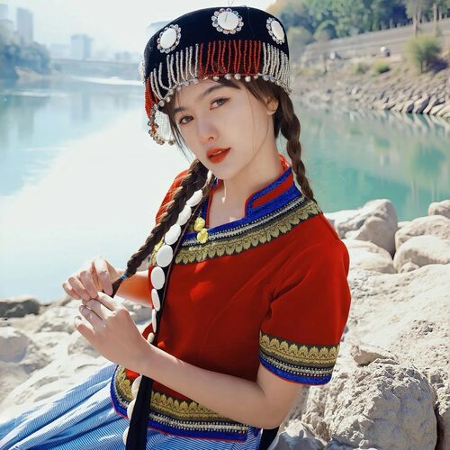 麻麻不怕辣同款傈僳族服装 私人高端定制 民族服饰批发正品