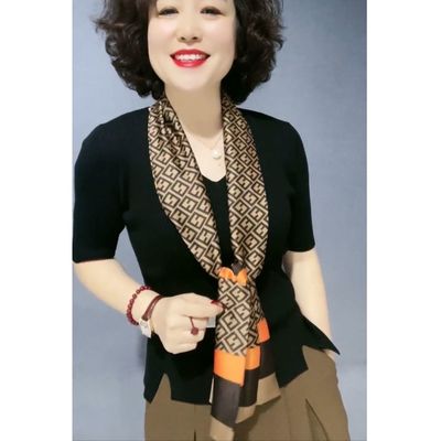 欧丝绣印花女士长条巾