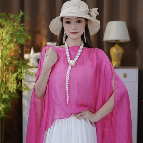 夏季纯色韩版女防晒披肩