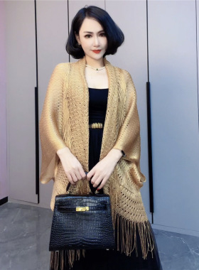 欧丝绣春夏流苏女披肩