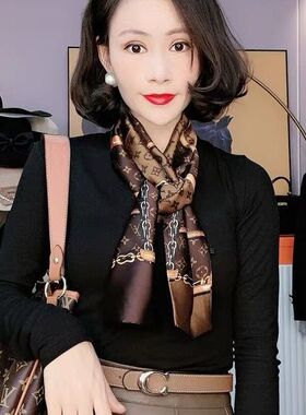 欧丝绣春夏印花领巾女