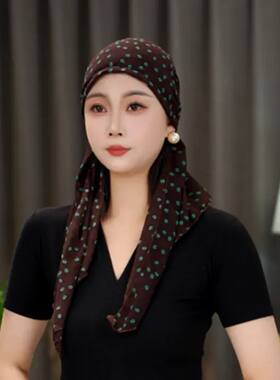 【蝶舞】休闲薄款潮流洋气飘带帽子女百搭碎花帽遮白发四季透气