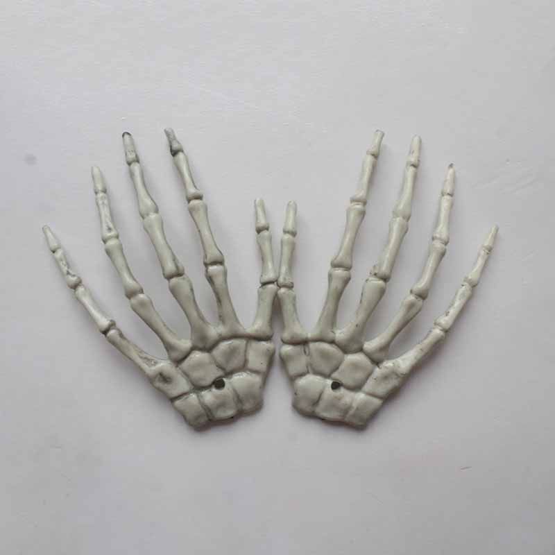 万圣节道具骷髅手爪骨架手摆件整蛊装饰鬼屋密室酒吧装饰道具