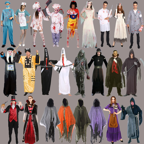 黑白无常丧尸万圣节服装大人