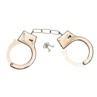 万圣节手铐道具囚犯表演成人镣铐钥匙 金属SM情趣不锈钢手扣