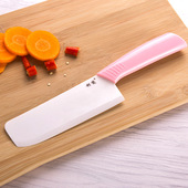 利瓷陶瓷刀 切肉刀切片厨房刀具6寸粉色柄菜刀 切菜刀