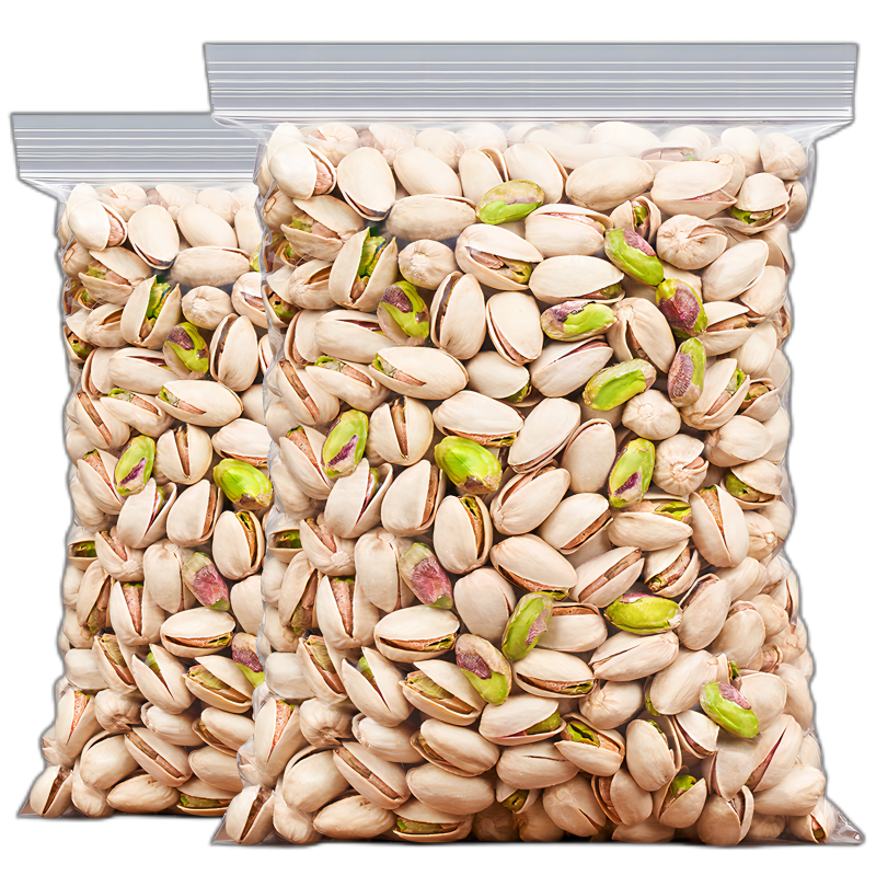 【直播专属】憨豆熊开心果500g袋装大颗粒原味盐焗味干果坚果零食