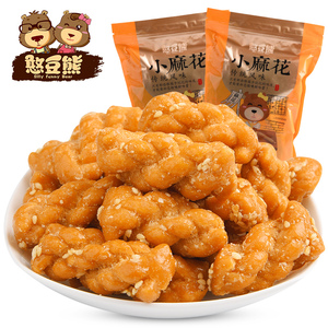 新品【憨豆熊-混合口味小麻花480g】休闲小零食单独包装充饥饼干