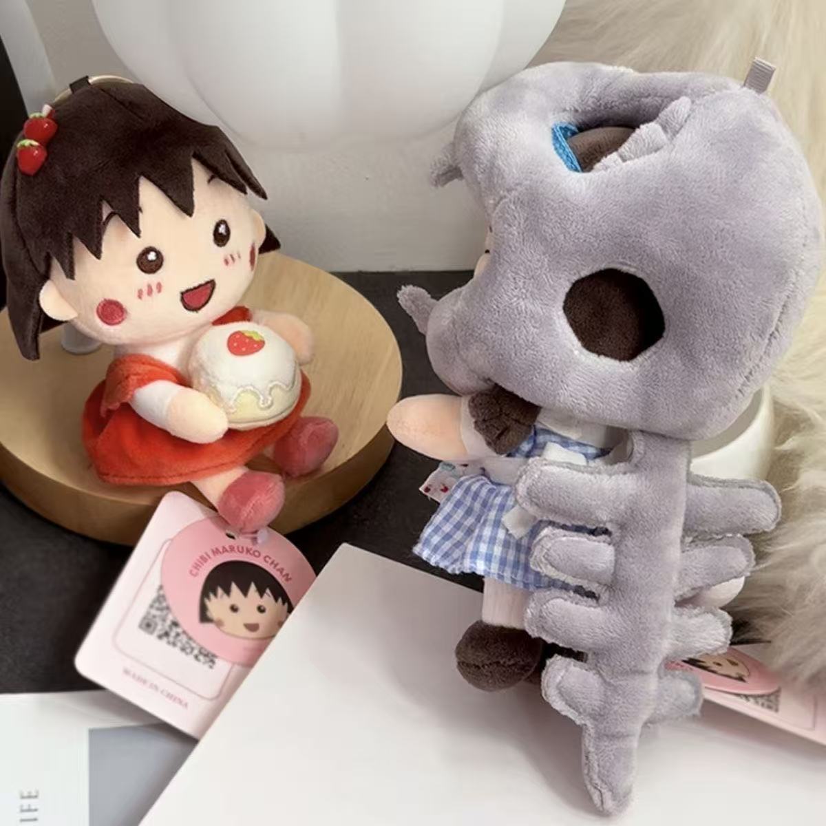 可爱小恐龙骨架毛绒包挂件