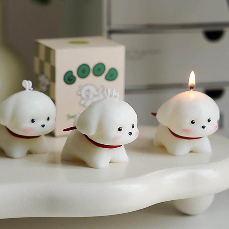 ins手工高級感仿真小狗造型蠟香