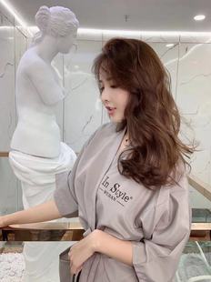 网红新理发店客服美发客袍剪发和服发廊烫染发顾客衣客袍定制LOGO