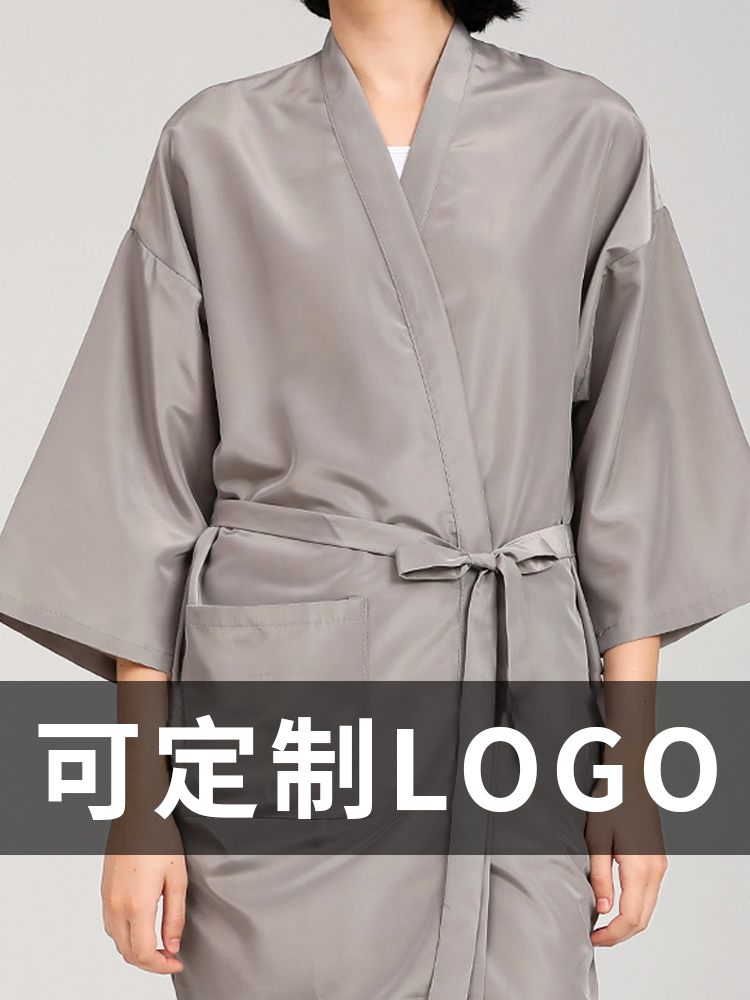 网红新理发店客服美发客袍剪发和服发廊烫染发顾客衣客袍定制LOGO