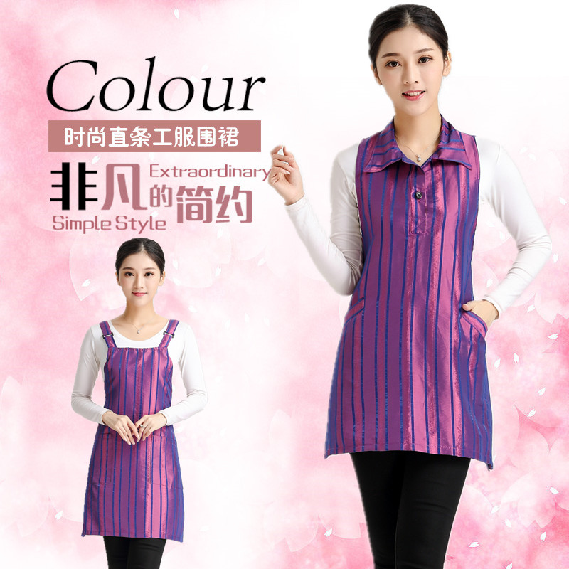 美甲美发工作服技师小工服奶茶咖中啡店围裙理发店发廊焗油染发衣