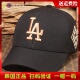 新款 韩国mlb棒球帽黑色金标LA帽子侧标硬顶大标NY鸭舌帽春夏潮牌