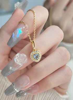 海蓝宝S925可调节女新款