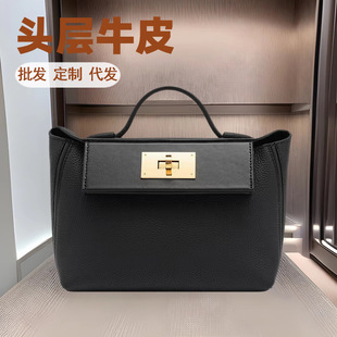 真皮女包2424凯莉包mini百搭手提单肩斜挎包头层牛皮饺子包翅膀包