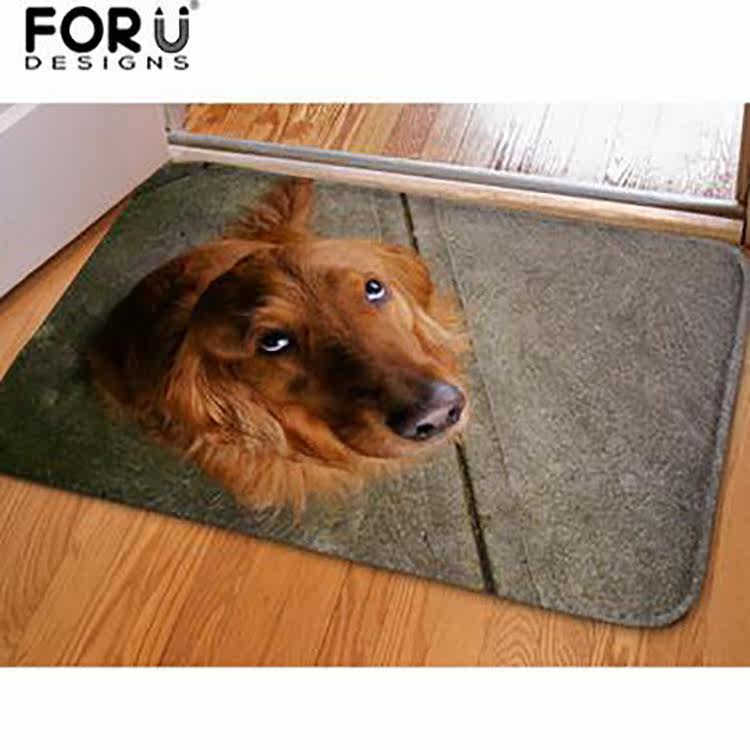 田园风毛绒地垫可爱狗狗真3D超薄蹭脚垫防滑防水长方形家用地毯潮|ruв категории домашний ткань, мат - от Buy2taobao.com для оказания профессиональной услуги покупки агента Taobao