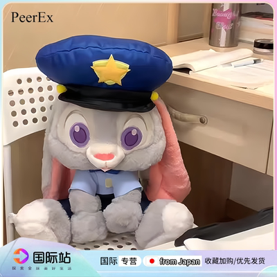 日本PeerEx疯狂动物城尼克朱迪兔子警官公仔毛绒玩偶可爱生日礼物
