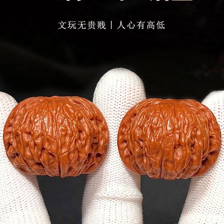 文玩核桃磨盘狮子头闷尖老树盘玩包浆玉化把玩麻核桃手把件