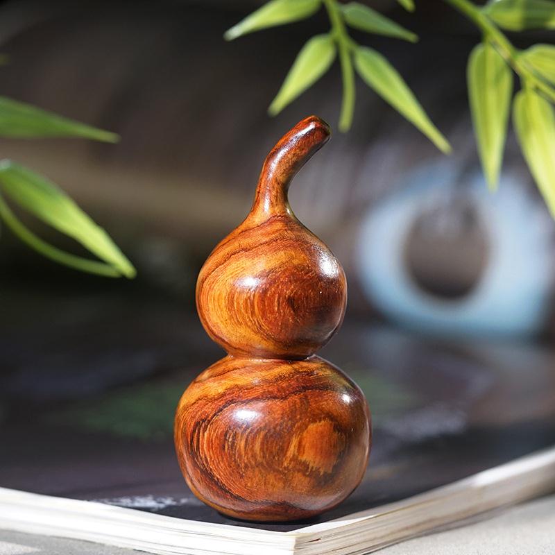 海南黄花梨木雕葫芦手把件雕刻福禄文玩工艺小件盘玩木作礼品