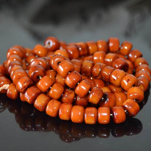 【志千里】藏式老驼骨108颗佛珠散珠复古桶珠饰品 DIY饰品配件