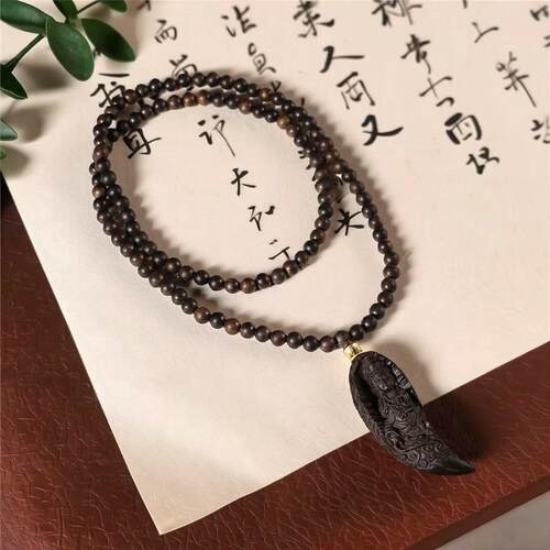 工厂直销沉贵宝月牙观音手把黑天降魔手串装饰品挂件文玩车载源头