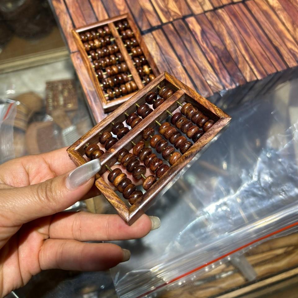 正宗海南黄花梨如意算盘文玩手把件红木礼品风水摆件随手礼