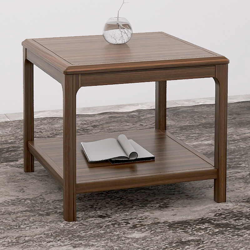 现代简约全实木角几客厅家用小户型边几胡桃木方几方形小茶桌