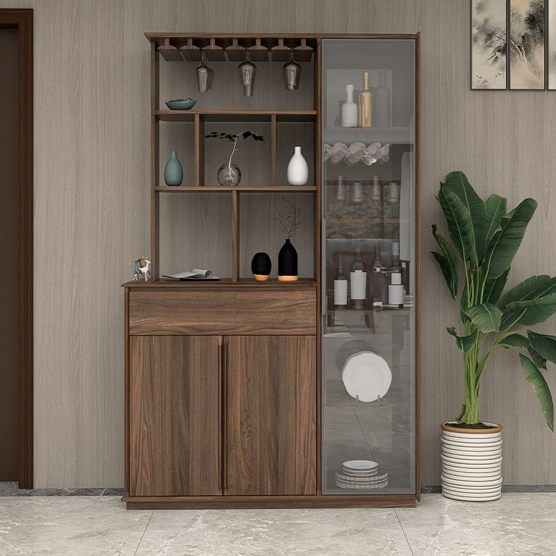 全实木间厅柜酒柜现代简约客厅玄关柜门厅装饰隔断屏风双面储物柜