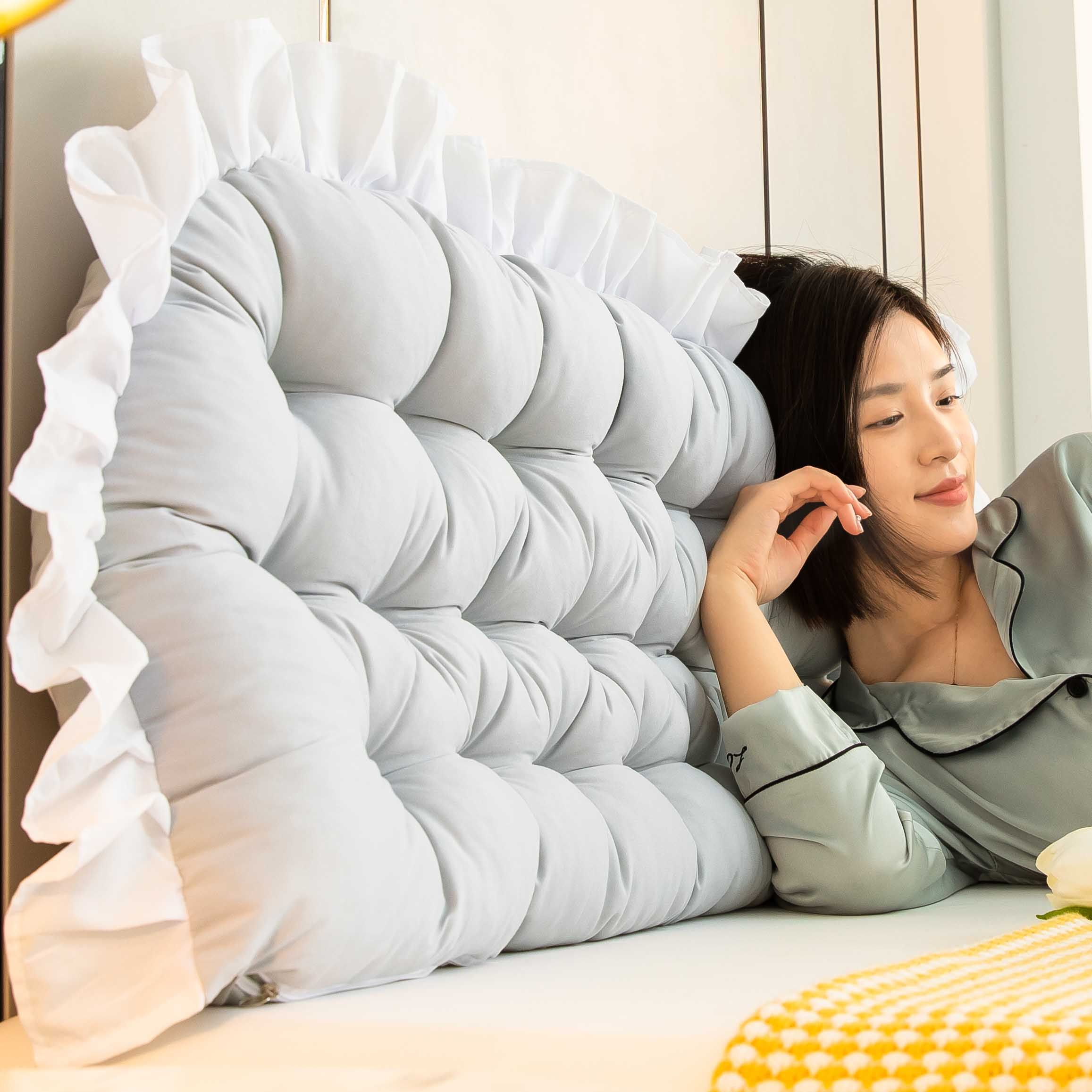 银灰 床头靠垫薄款ins风榻榻米床上靠枕双人卧室防撞大靠背免拆洗,居家布艺,床头靠垫,淘宝优惠券,粉丝福利购,淘宝优惠卷