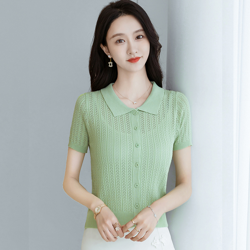 冰丝短袖t恤女修身2025新款夏季