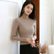 毛衣女秋冬新款 小个子内搭打底衫 女装 针织衫 套头加厚修身 高领短款