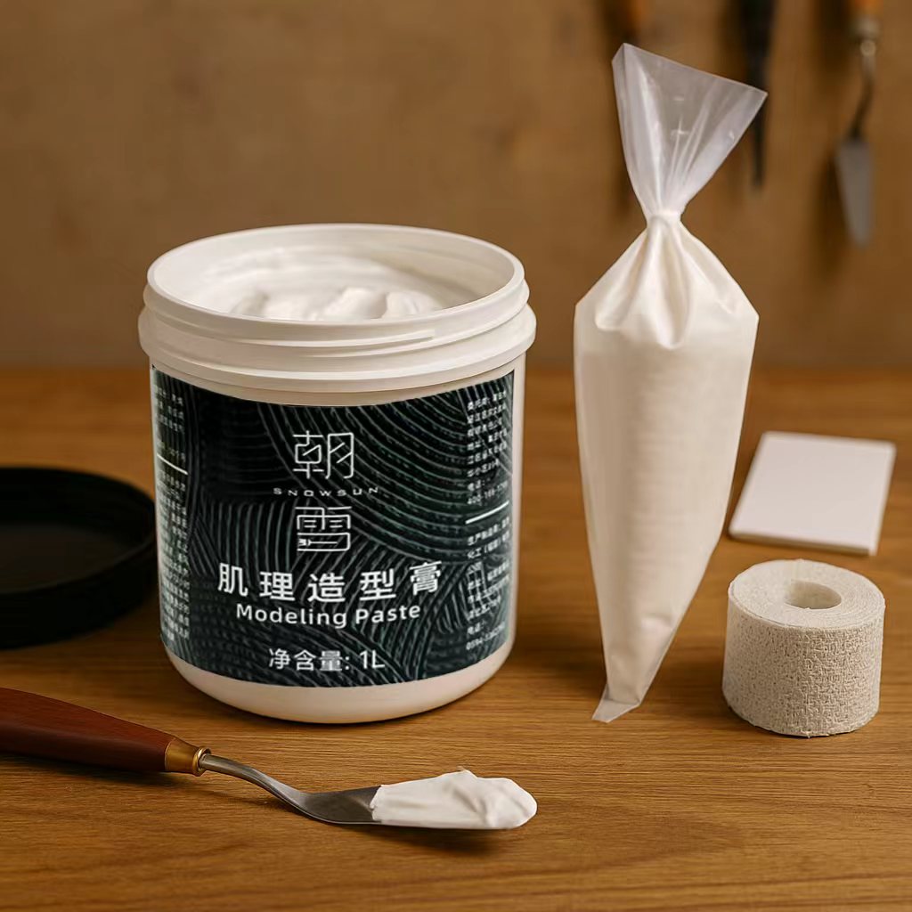 朝雪浮雕壁画肌理膏丙烯塑形