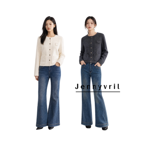 秋季休闲羊毛呢短款外套女显瘦