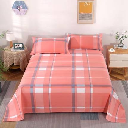 纯棉不起球】斜纹亲肤床单被套单双人ins风1.5/1.8/2米床炕单榻米