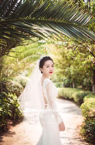 原创设计师实体店有样衣试谷裘复古三层蕾丝长袖鱼尾大摆露背婚纱