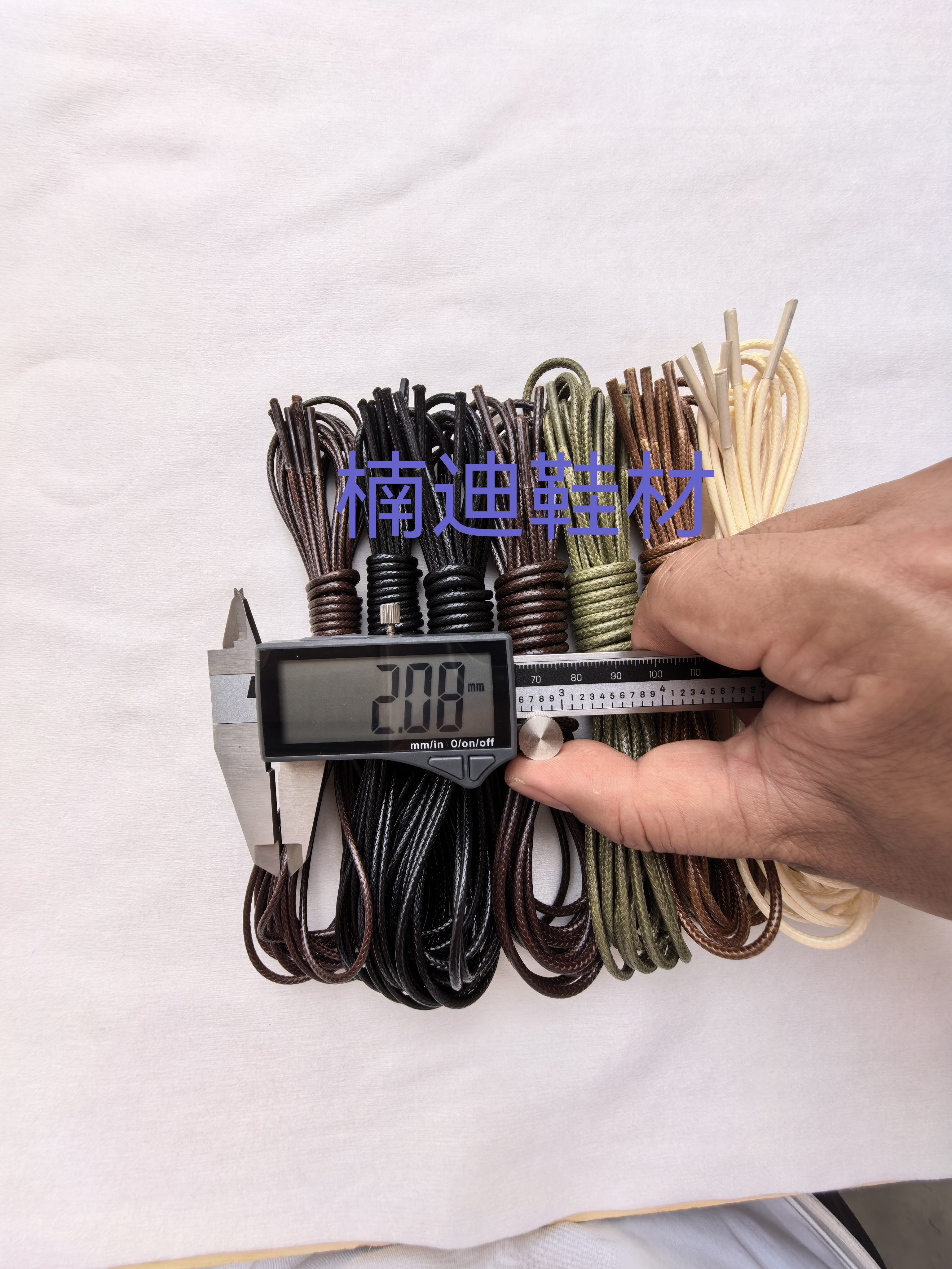 高质感军绿色过蜡鞋带轻奢西装鞋胶头圆蜡带马丁备用复古棕色鞋带