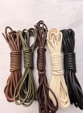 3. 5毫米轻奢打蜡鞋带高帮靴通用鞋带男女款8111马丁靴平替蜡鞋带