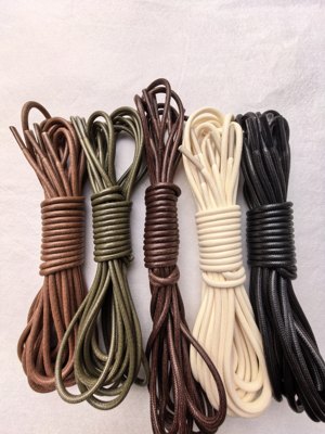 3. 5毫米轻奢打蜡鞋带高帮靴通用鞋带男女款8111马丁靴平替蜡鞋带