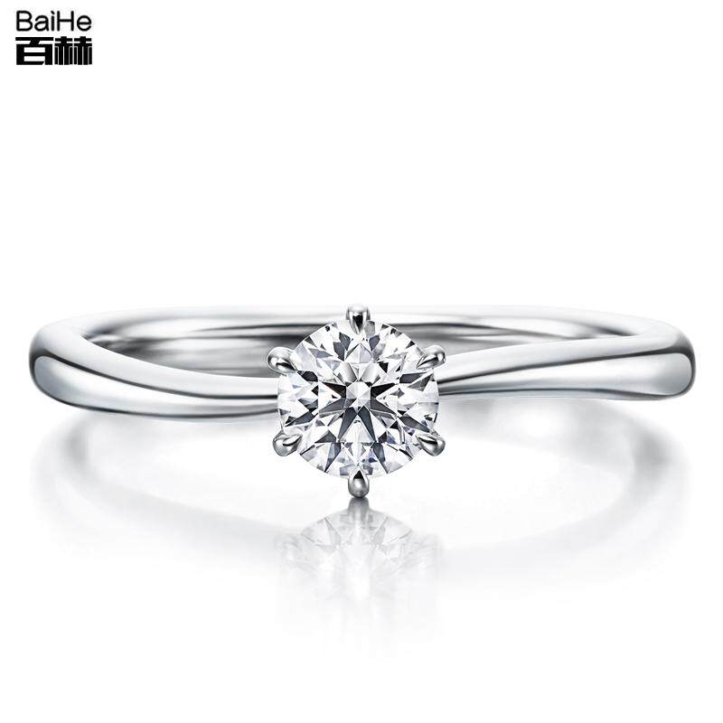 20分单钻经典六爪18k金钻石戒指求婚订婚结婚钻戒女戒可制定