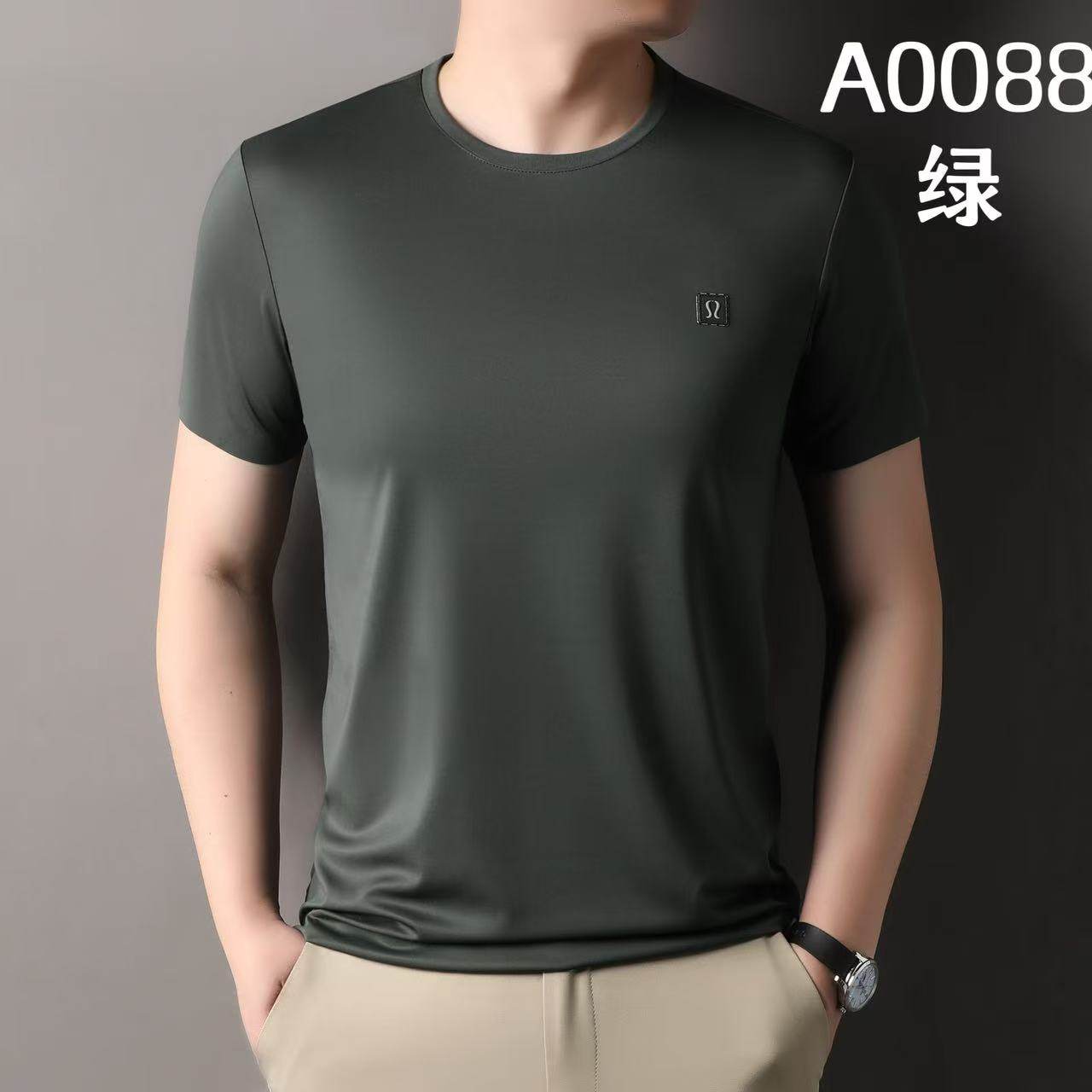 步云桑蚕丝弹力光滑短袖polo衫男士T恤商务翻领运动t体恤