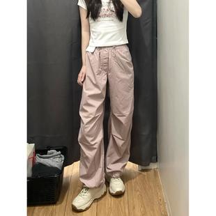 薄款 S464888 新款 裤 南北U品 吸汗速干工装 女装 降落伞裤 休闲宽腿裤