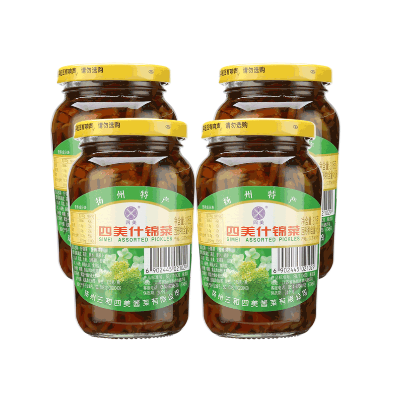 三和四美酱菜扬州特产老字号瓶装