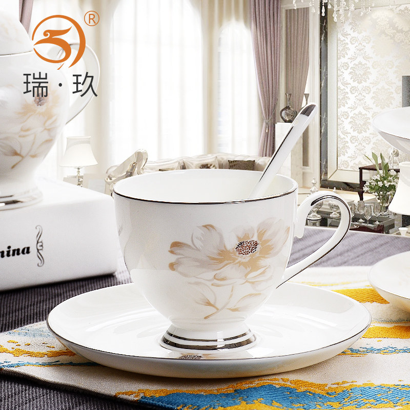 欧式咖啡杯碟套装轻奢英式花茶下午茶茶具家用牛奶早餐杯碟套装在类目 餐饮具, 咖啡器具, 咖啡杯中 - 来自Buy2taobao.com提供专业的淘宝代购服务
