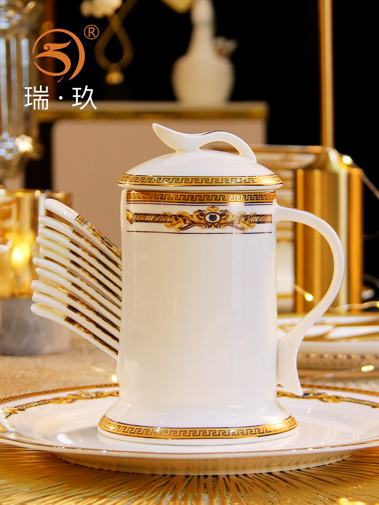 轻奢餐具家用厨房餐桌筷子桶勺子筒沥水带盖防尘勺子笼餐厅勺子篓