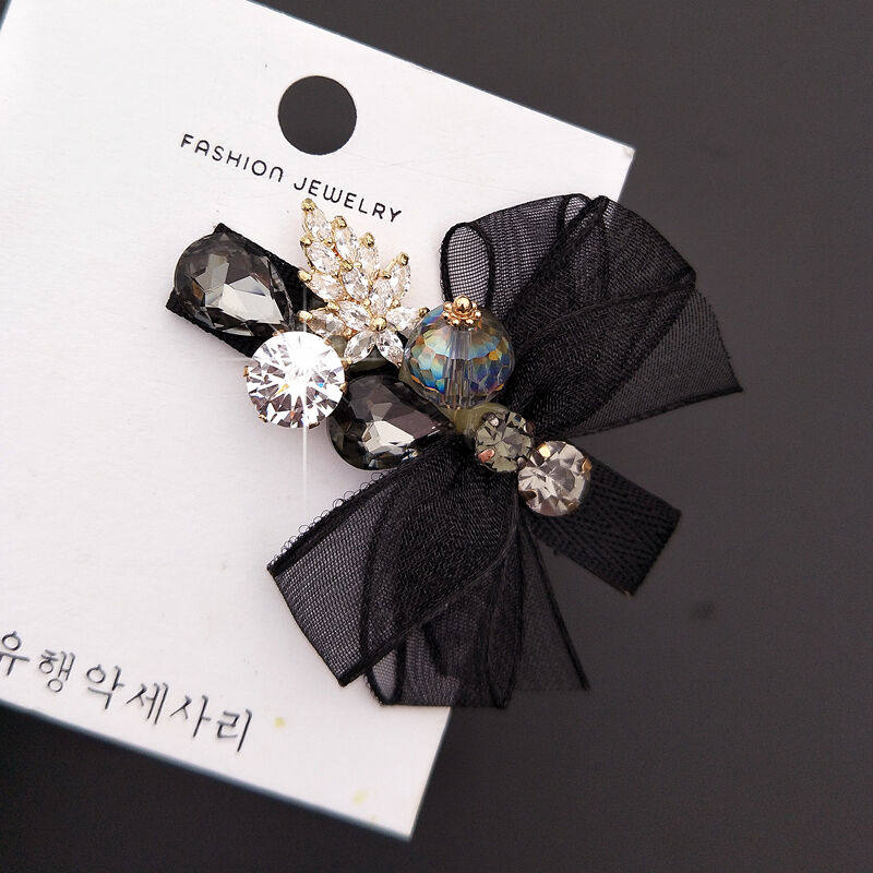 头饰发夹顶夹发卡韩式水钻蝴蝶结