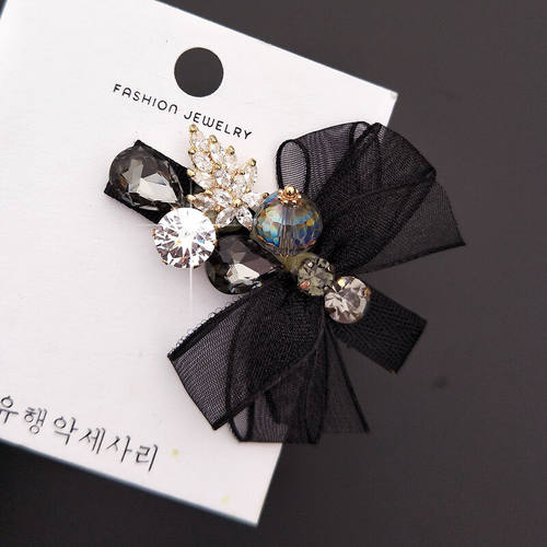 头饰发夹顶夹发卡韩式水钻蝴蝶结