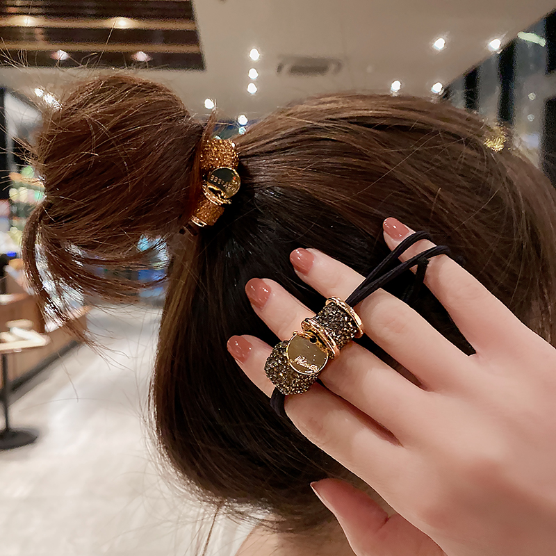 2024高級感新款水鉆發圈扎頭發發