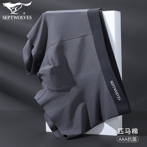 七匹狼抗菌纯棉裆内裤男生无痕